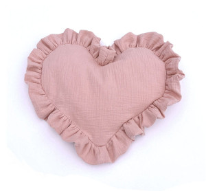 Poduszka muślinowa dla niemowląt Serduszko Brudny Róż | Dolce Sonno