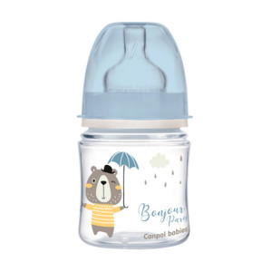Butelka antykolkowa 120ml szeroka Bonjour Paris - niebieska | Canpol 35/231