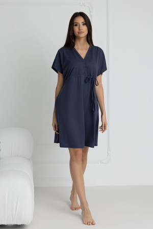 Koszula nocna ciążowa i do karmienia Rebeca / Deep Blue - Dolce Sonno