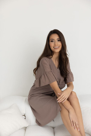 Koszula nocna ciążowa i do karmienia Celine / Taupe - Dolce Sonno