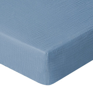 Prześcieradło muślinowe z gumką 60X120 Jeans | Dolce Sonno