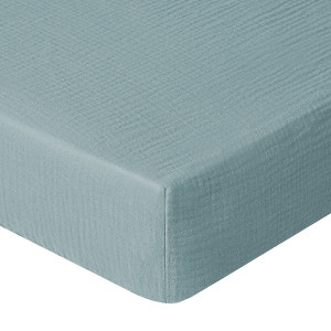 Prześcieradło muślinowe z gumką 60X120 Khaki | Dolce Sonno