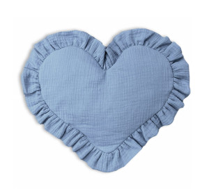 Poduszka muślinowa dla niemowląt Serduszko Jeans | Dolce Sonno