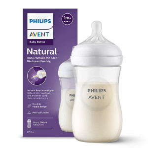 Butelka do karmienia Philips Avent Natural Responsywna 260ml ze smoczkiem 1m+ | SCY903/01