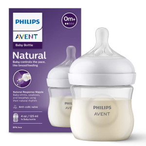 Butelka do karmienia Philips Avent Natural Responsywna 125ml ze smoczkiem 0m+ | SCY900/01