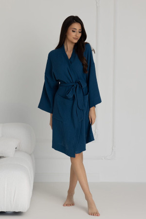 Szlafrok muślinowy damski Maven Posejdon - Dolce Sonno