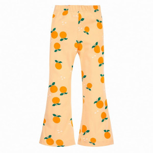 Legginsy dzwony dla dziewczynki żółte w pomarańcze - Fruit & Sun | Pinokio