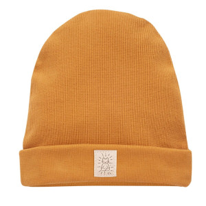 Czapka dziecięca beanie z prążkowanej bawełny - Magic Vibes Pinokio