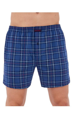 Bokserki męskie klasyczne bawełniane Comfort - jeans kratka | Cornette 002/292