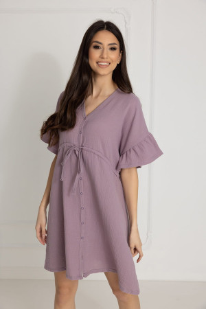 Koszula nocna muślinowa Celine / Lawenda - Dolce Sonno