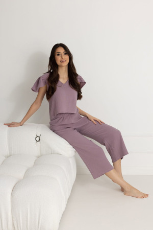 Piżama muślinowa Chiara/ Lawenda - Dolce Sonno