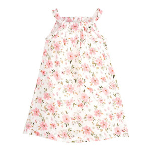 Sukienka muślinowa ecru w kwiaty - Muslin Flowers | Pinokio