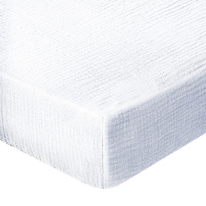 Prześcieradło muślinowe z gumką 60X120 Białe | Dolce Sonno