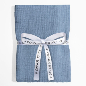Otulacz, pieluszka muślinowa Double Gauze 70x80cm - Jeans | Dolce Sonno