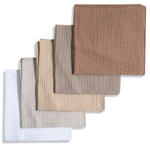 5Pack Chusteczki Muślinowe Pieluszki Ulewajki 30x30 cm - MIX12 | Dolce Sonno