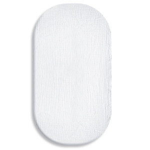 Prześcieradło muślinowe 75x35 cm do kołyski gondoli kosza Mojżesza | Biel - Dolce Sonno