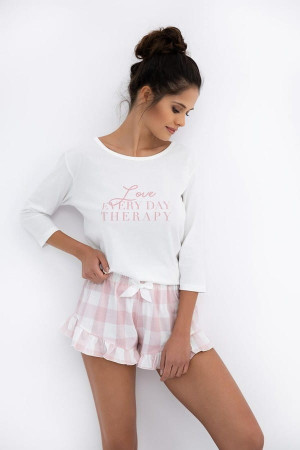 Bawełniana piżama damska z rękawem 3/4 Emily | Sensis