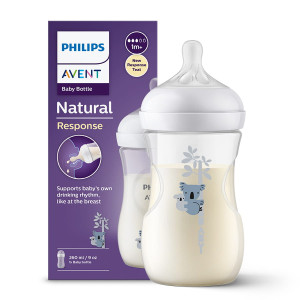 Butelka do karmienia Philips Avent Natural Responsywna dekor 260ml ze smoczkiem 1m+