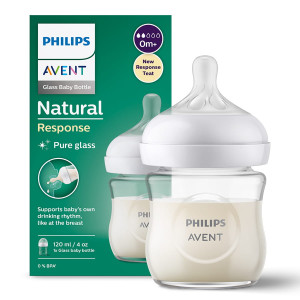 Butelka responsywna Avent natural szklana 120ml