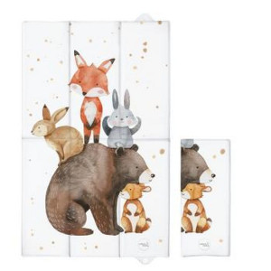 Składana mata turystyczna do przewijania duża 50x80 cm Basic Forest Friends CEBA BABY