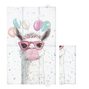 Składana mata turystyczna do przewijania duża 50x80 cm Basic Crazy Lama CEBA BABY