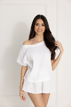 Muślinowa piżama damska Celia / Biel - Dolce Sonno