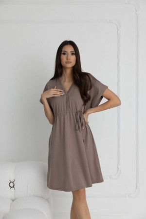 Koszula nocna ciążowa i do karmienia Rebeca / Taupe - Dolce Sonno