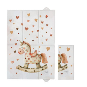Składana mata turystyczna do przewijania 60x40 cm Basic Rocking Horse CEBA BABY