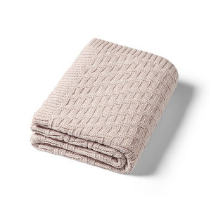 Kocyk niemowlęcy 100% Bawełna organiczna - beżowy | Babyono 1647/03