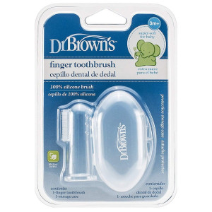 Szczoteczka silikonowa do dziąseł i pierwszych ząbków w etui Dr.Browns
