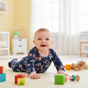 Pajac niemowlęcy z falbankami Różyczki - Dolce Sonno