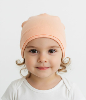 Czapka z dresówki dla niemowląt i dzieci Miki/ Orange - Dolce Sonno