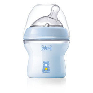 Butelka Natural Feeling plastikowa Chicco do karmienia od pierwszych dni życia 150ml Niebieska