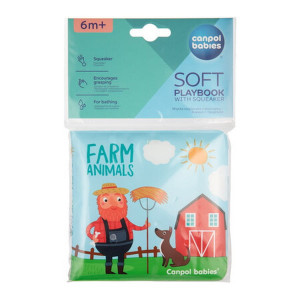 Miękka Książeczka kąpielowa z piszczkiem Farma Canpol