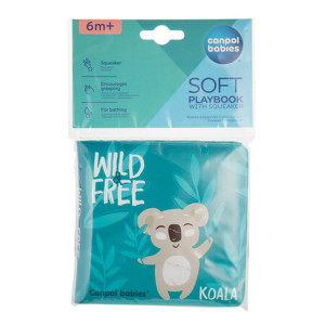 Miękka Książeczka kąpielowa z piszczkiem Wild Animals Canpol