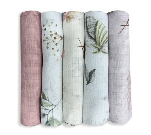 Zestaw 5szt Pieluszek Tetrowych Drukowanych Dolce Sonno - zestaw 1