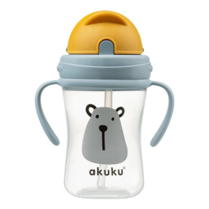 Bidon dla dzieci z chowaną słomką Miś od Akuku
