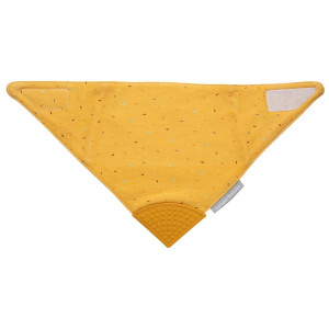 Śliniak materiałowy z gryzakiem Yellow - Canpol