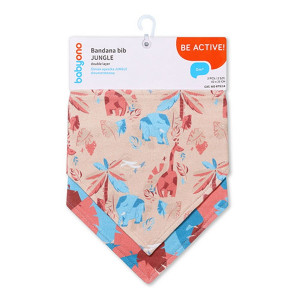 Apaszka, śliniak bawełniany Jungle 2 szt BabyOno 879/14