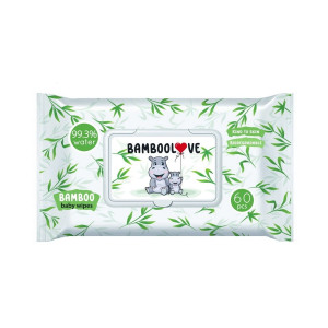 Chusteczki nawilżane bambusowe dla niemowląt - Bamboolove 60szt