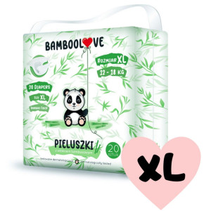 Pieluszki jednorazowe ekologiczne 12-18 kg 20 szt rozmiar XL - Bamboolove