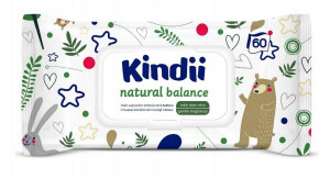 Chusteczki nawilżane dla niemowląt i dzieci 60 szt. Kindii Natural Balance