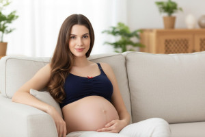 Biustonosz ciążowy i do karmienia EASY BRA granatowy