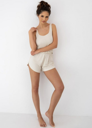 Dzianinowa piżama damska na ramiączkach Lumi od Sensis