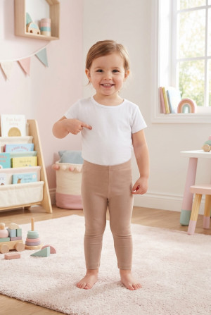 Legginsy niemowlęce z prążka Lulu/ Fluid - Dolce Sonno