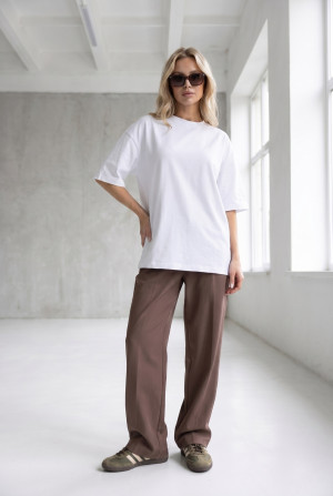 T-SHIRT LINNET OVERSIZE Silk White - Wualaa Women