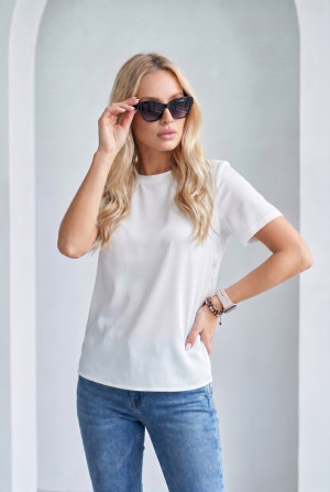 T-SHIRT MAYBEL REGULAR Silk White - Wualaa Women