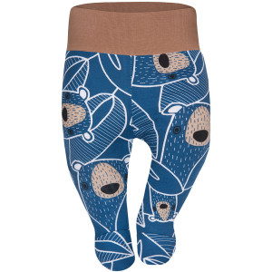 Półśpiochy dla niemowląt Granatowe Misie na liściach - Dolce Sonno