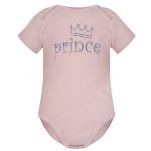 Dziecięce body krótki rękaw pudrowy róż - Prince