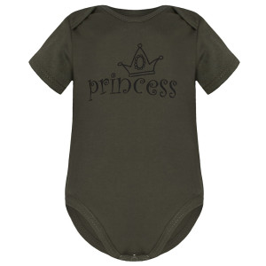 Dziecięce body krótki rękaw khaki - Princess